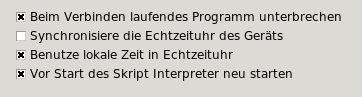 Echtzeituhr ausschalten