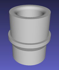 File:Zyklon2_Adapter_support.stl Adapter von Saugschlauch auf Dust Commander (2) (mit Support für 3D-Druck)